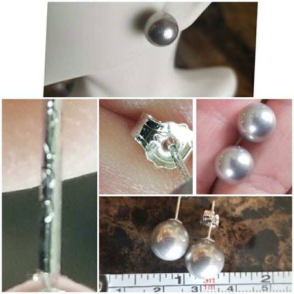 Genuine 10MM South Sea Akoya Pearl stud Earrings - Picture 3 of 8